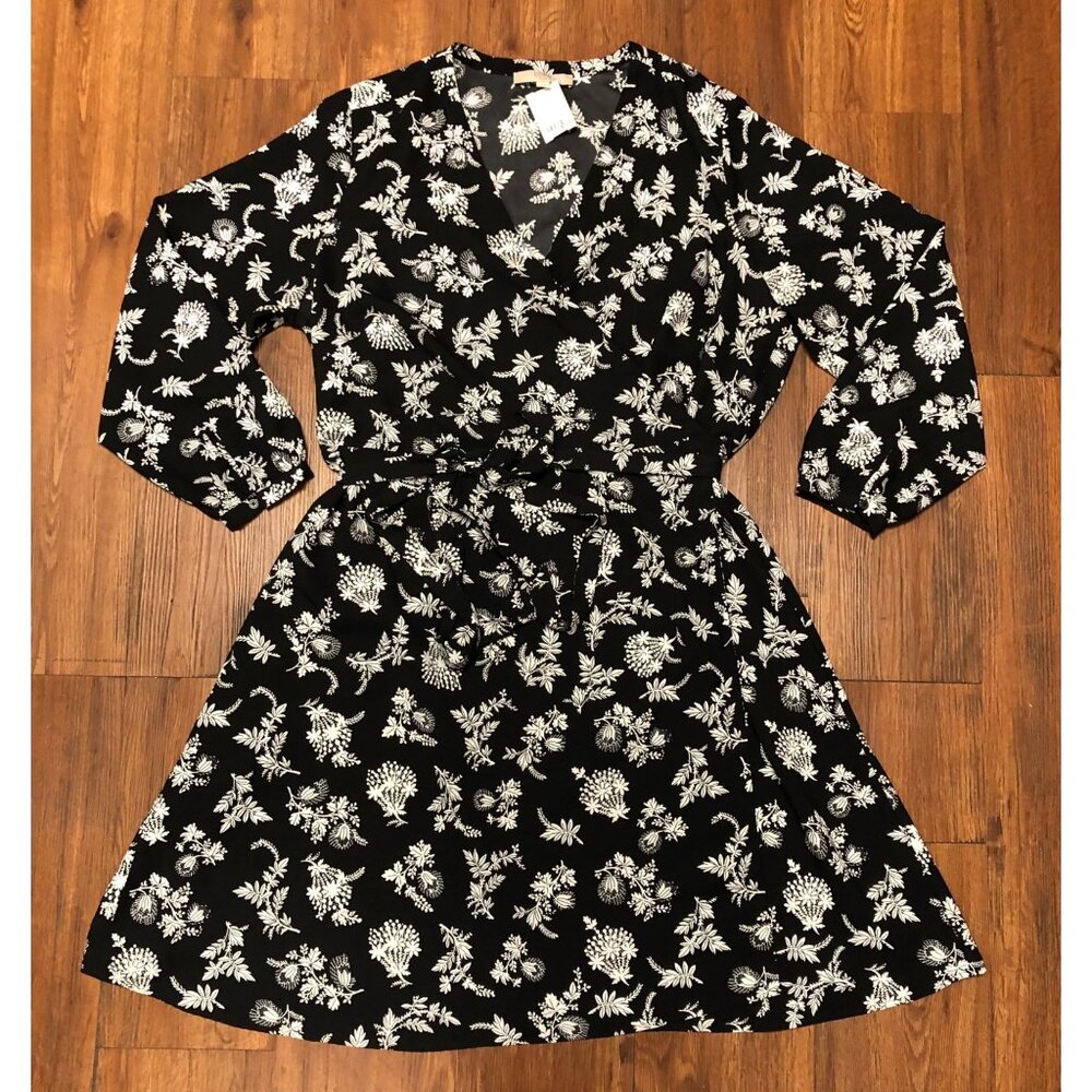 Loft Plus Floral Tie Wrap Dress - Size 20